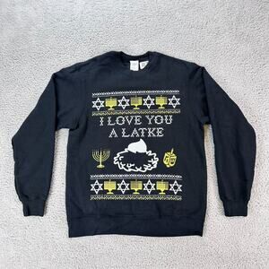 I Love You A Latte Unisex Sweatshirt Size Medium Black